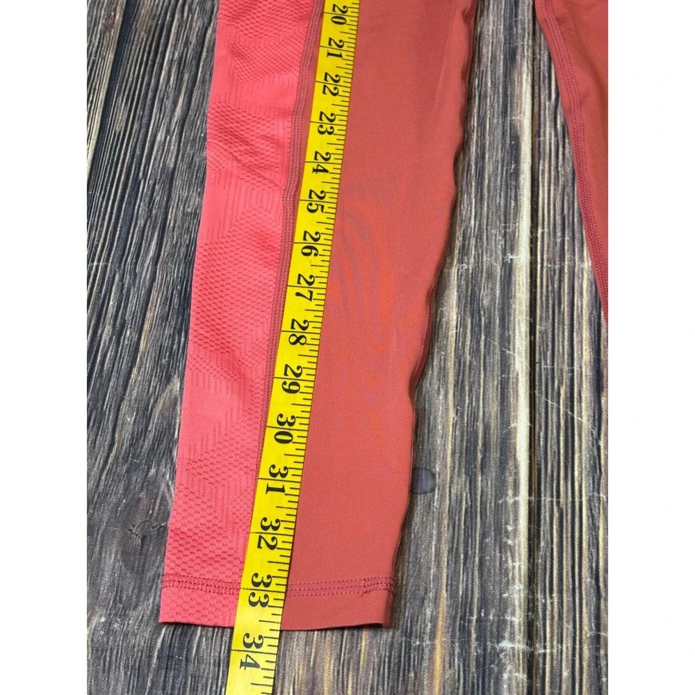 Nike Pro Dri-FIT High Waisted Leggings Womens M Red Rust Crop DX0063-655